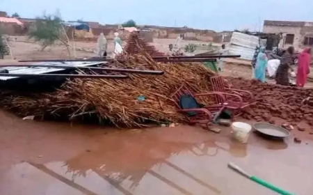 سقوط عشرات المنازل وإصابة عدد من المواطنين بسبب الأمطار في شمال كردفان 