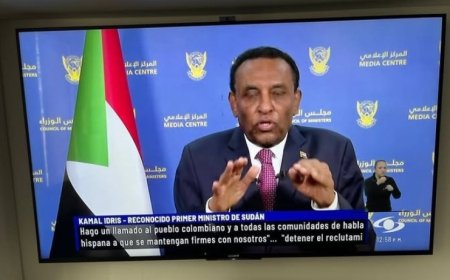 قناة كولمبية تبث خطاب رئيس الوزراء د.كامل 