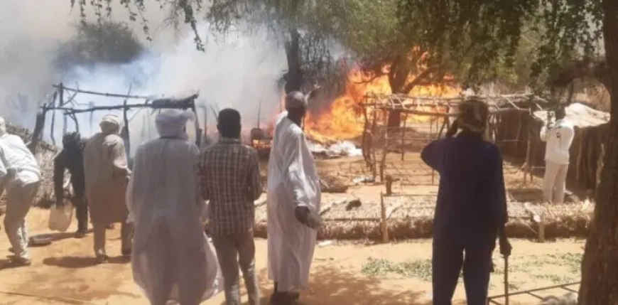 حريق هائل يلتهم سوق (جبل عيسى) بشمال دارفور 